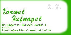 kornel hufnagel business card